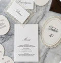 Elegant Lace Name Tags, Table Numbers & Menu Cards – Wedding & Event Stationery Set
